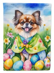 Tibetan Spaniel Easter Egg Hunt Garden Flag Mailbox Flag Decorative Yard Flag Banner Outside Patio Artwork Yard Flower Beds, Garden Size, Multico