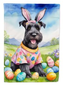 Schnauzer Easter Egg Hunt Garden Flag Mailbox Flag Decorative Yard Flag Banner Outside Patio Artwork Yard Flower Beds, Garden Size, Multicolor