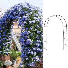 7'8" H x 4'5" W Metal Garden Arch Trellis,Adjustable Arbor Trellis for Garden Climbing Plants Support, Black