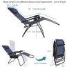 Infinity Zero Gravity Chair Pack 2, Outdoor Lounge Patio Chairs with Pillow and Utility Tray Adjustable Folding Recliner for Deck,Patio,Beach,Yard