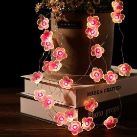 Cherry Blossom LED Lights String Small Fairy Lights Easter Halloween Wedding Scene Holiday Party Mall Modeling Holiday Decorative Lights Bedroom (size: 6.6ft/20LEDs)