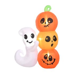 Halloween Inflatables Cute Ghost for Indoor Outdoor (Color: As pic show, Type: 5 Ft)