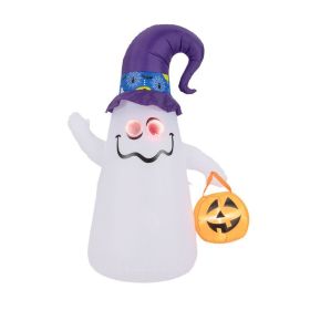 Halloween Inflatables Cute Ghost for Indoor Outdoor (Color: As pic show, Type: 6 Ft)